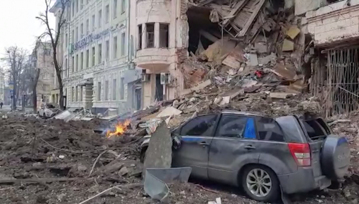  consecințele atacului aerian Kharkiv/screenshot 
