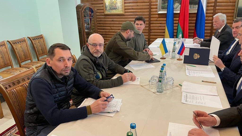  mai devreme astăzi, a început a patra rundă de negocieri între Ucraina și Rusia/fotografia Twitter Podolyak