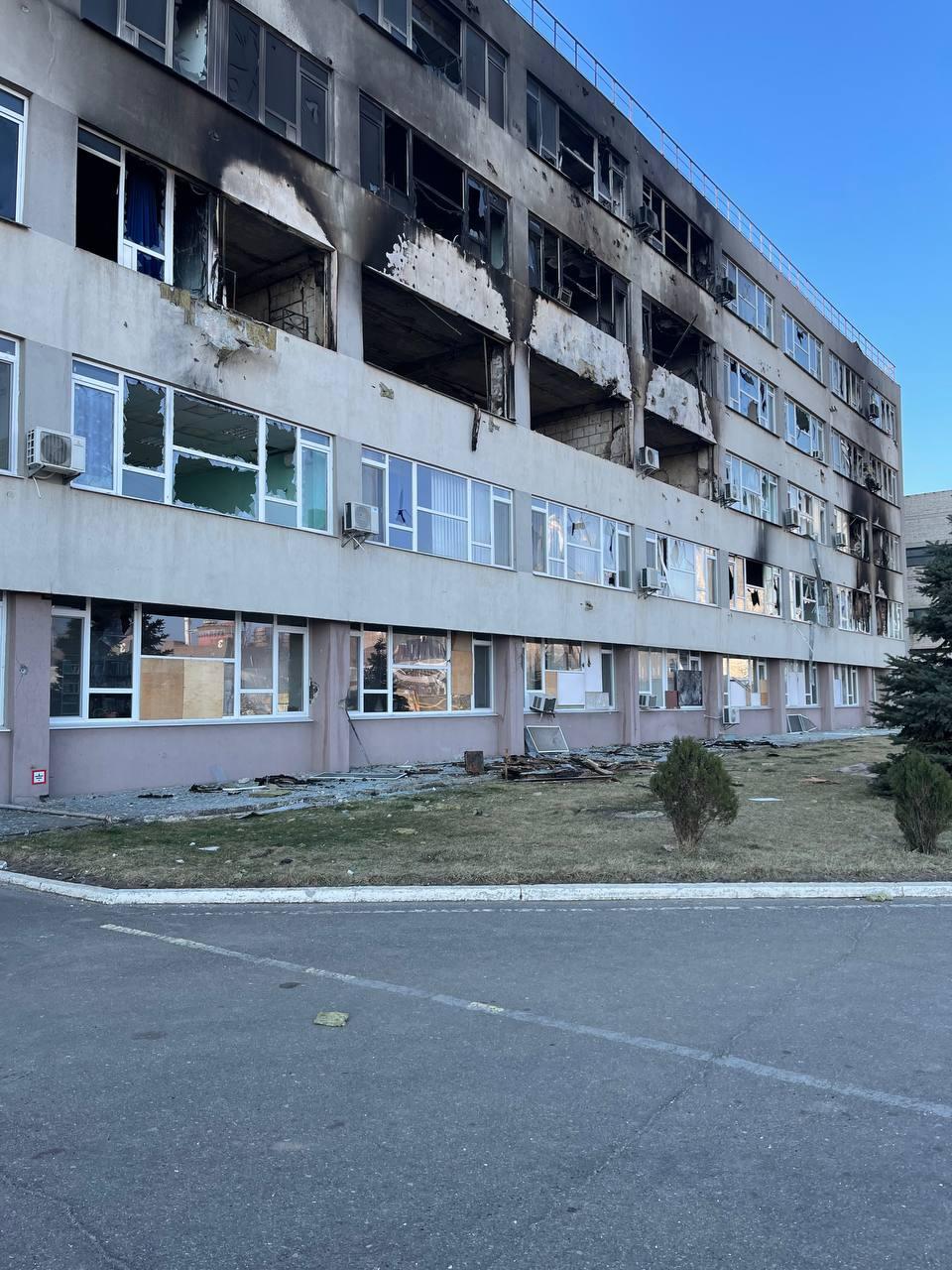  ocupanții au bombardat Centrul Unic de instruire pentru specialiștii nucleari ai centralei nucleare Zaporozhye/foto - t.me/energoatom_ua 