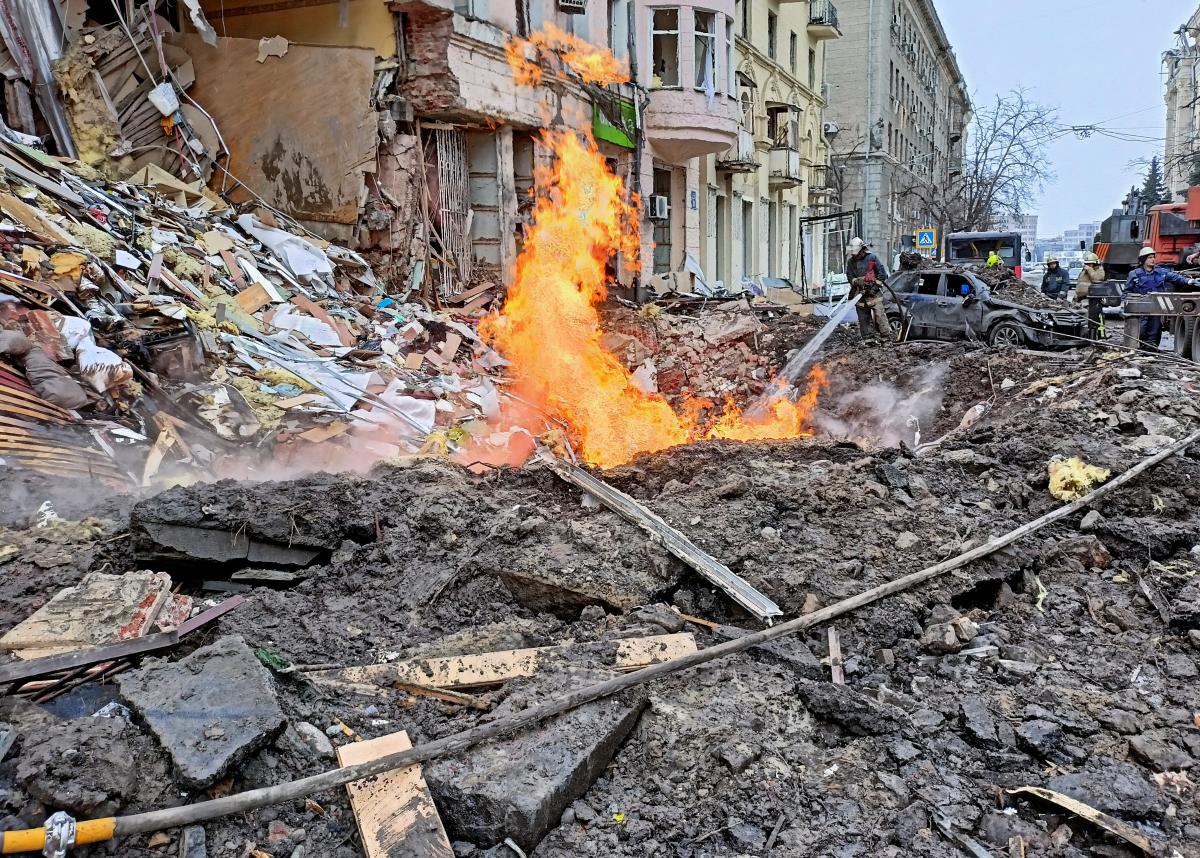 consecințele bombardării Kharkiv/foto REUTERS 