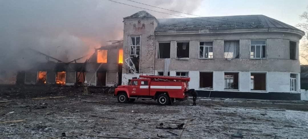  școală distrusă ca urmare a unui atac aerian în regiunea Kharkiv/foto REUTERS 