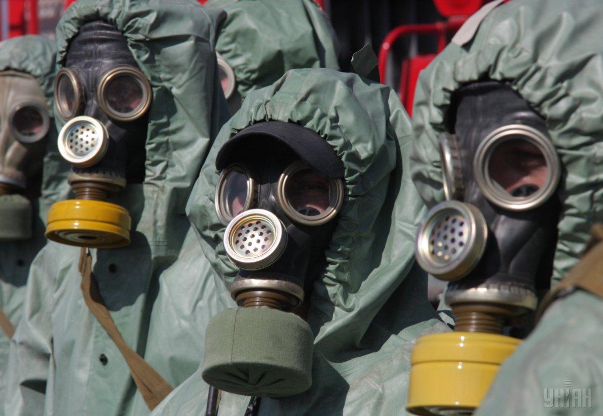  În caz de atac chimic, trebuie utilizate măști de gaz  Photo UNIAN 