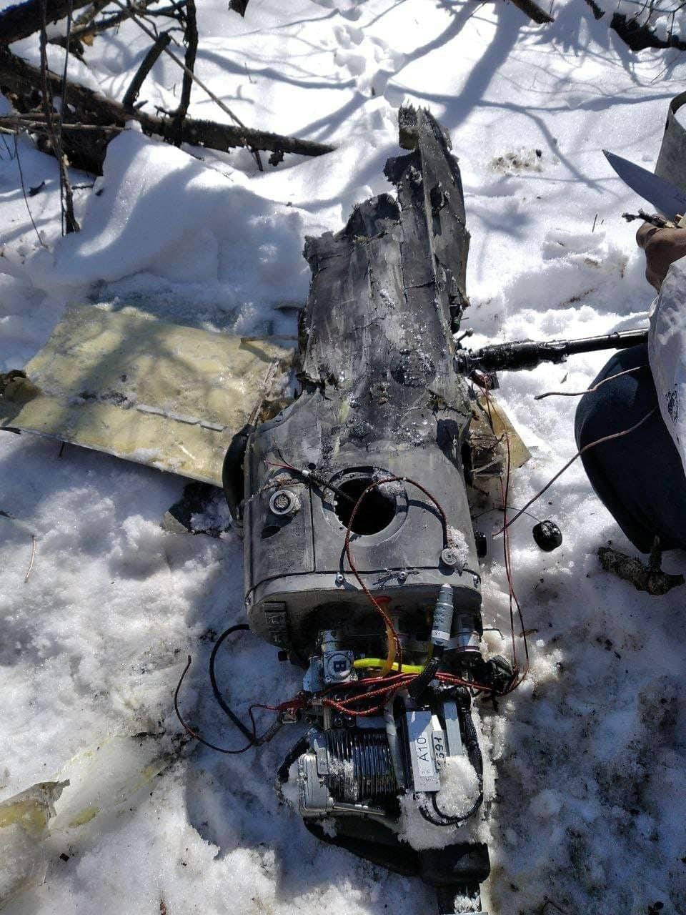  Drone doborâte în regiunea Kharkiv/fotografie facebook.com/donikroman 