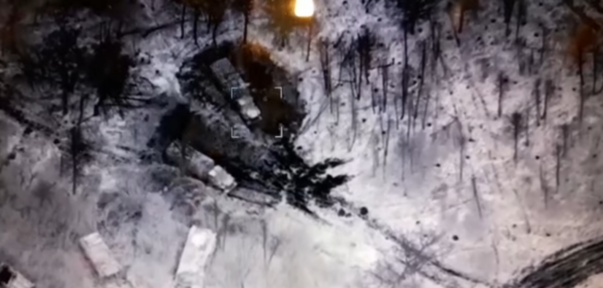  Forțele Aeriene ucrainene au distrus postul de comandă al ocupanților în direcția Kiev/screenshot din videoclip 
