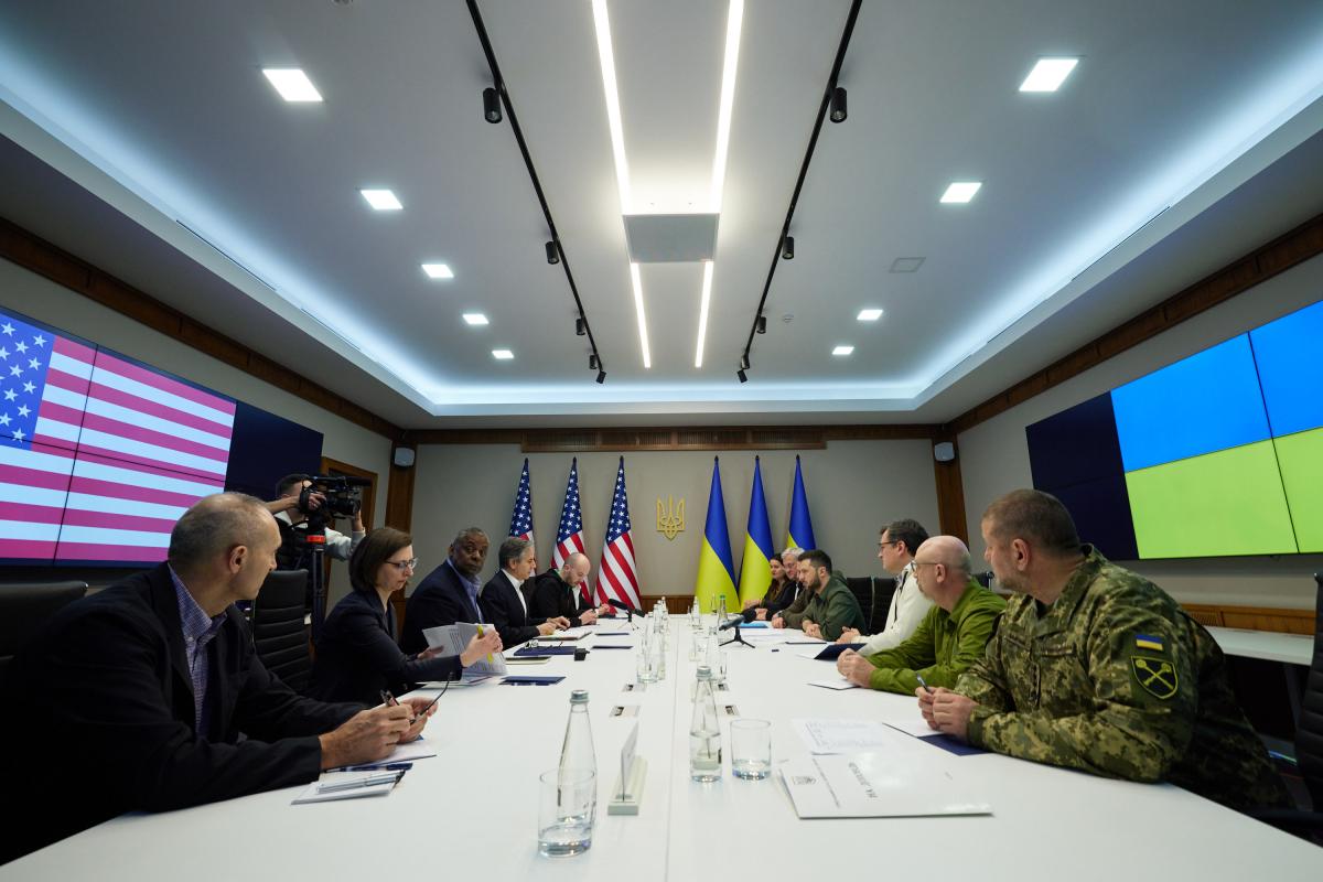  Zelensky a avut o întâlnire cu Secretarul de Stat al SUA și Secretarul Apărării /foto OP