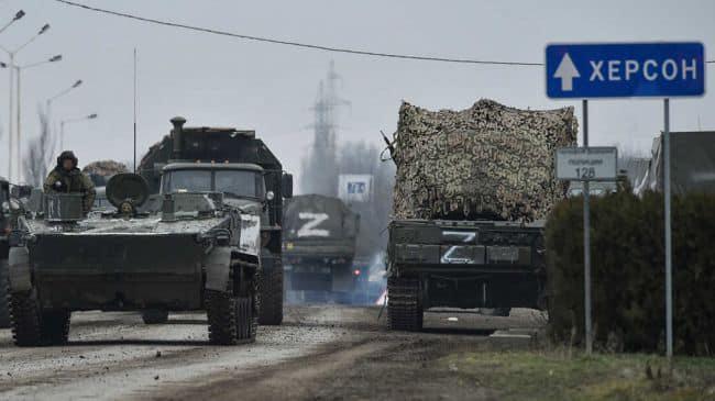  echipament militar rus în regiunea Kherson/screenshot 