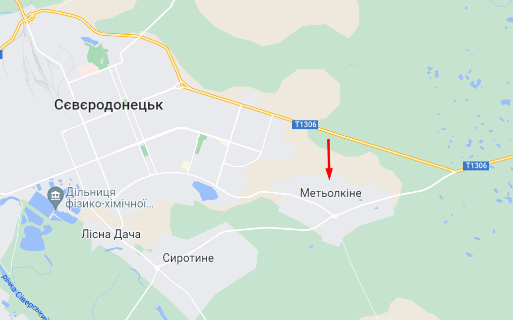 bătălii pentru Severodonetsk : a pierdut controlul satului satelit/captură de ecran