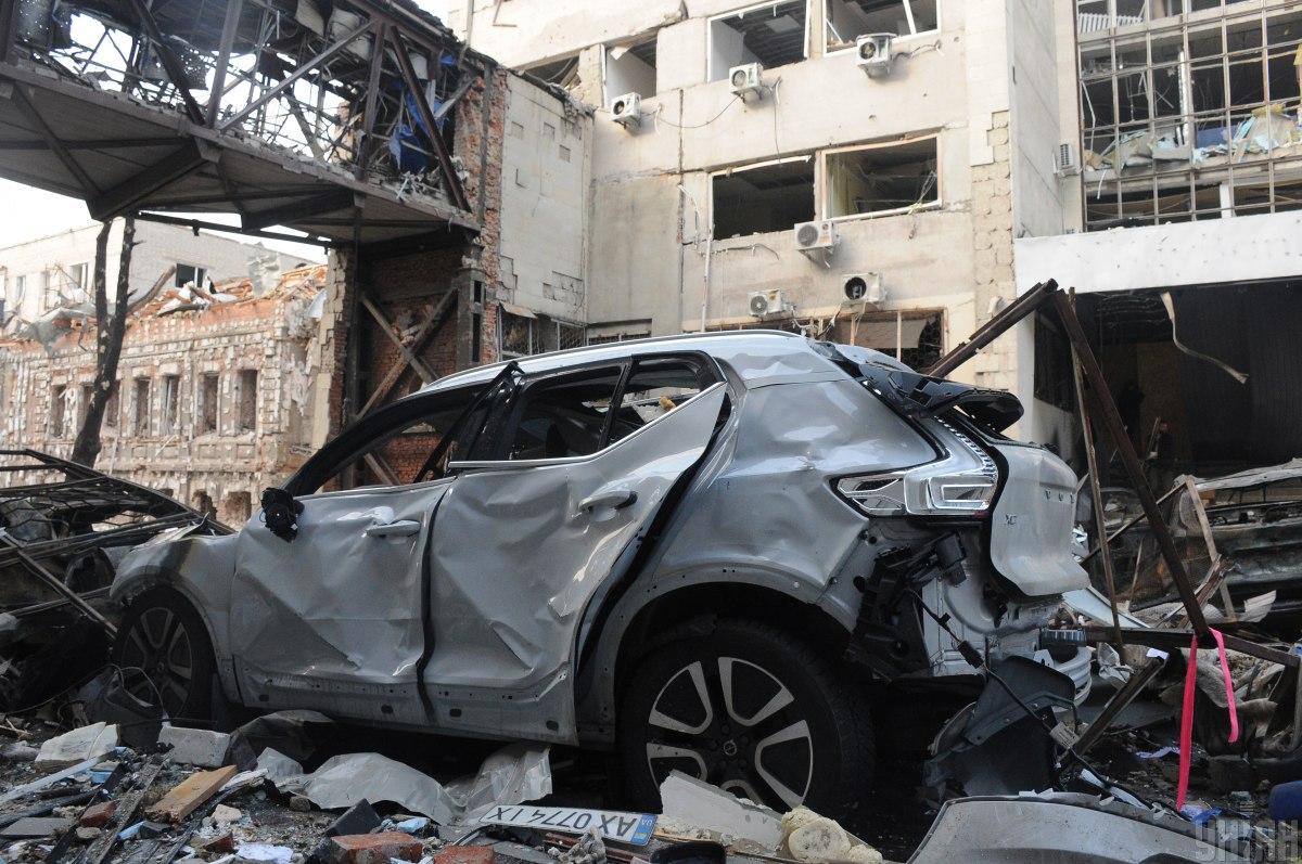  așa arată Kharkiv după bombardarea rusă/foto Unian, Andrey Marienko 