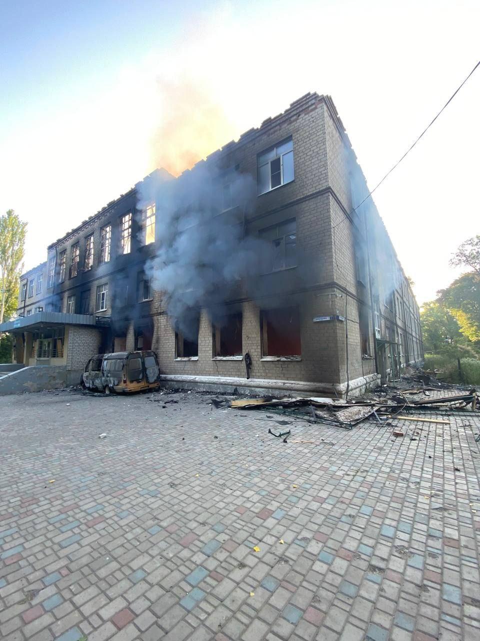 clădirea școlii a fost distrusă/foto t.me/pavlokyrylenko_donoda