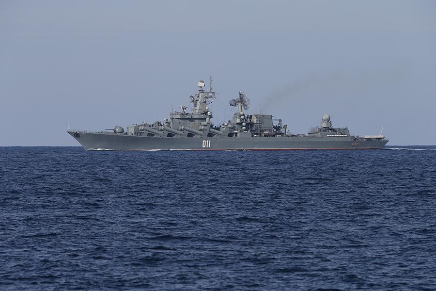 Trei nave de aterizare inamice și șase nave rusești sunt situate în partea de nord-vest a Mării Negre.partea de vest a Mării Negre/foto Wikipedia