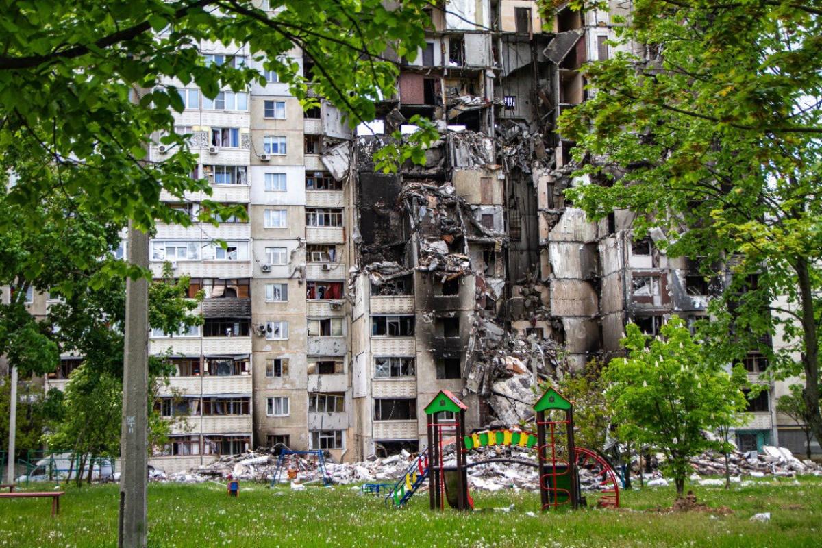  consecințele bombardării Harkovului/fotografie de Alexey Reznikov, Twitter